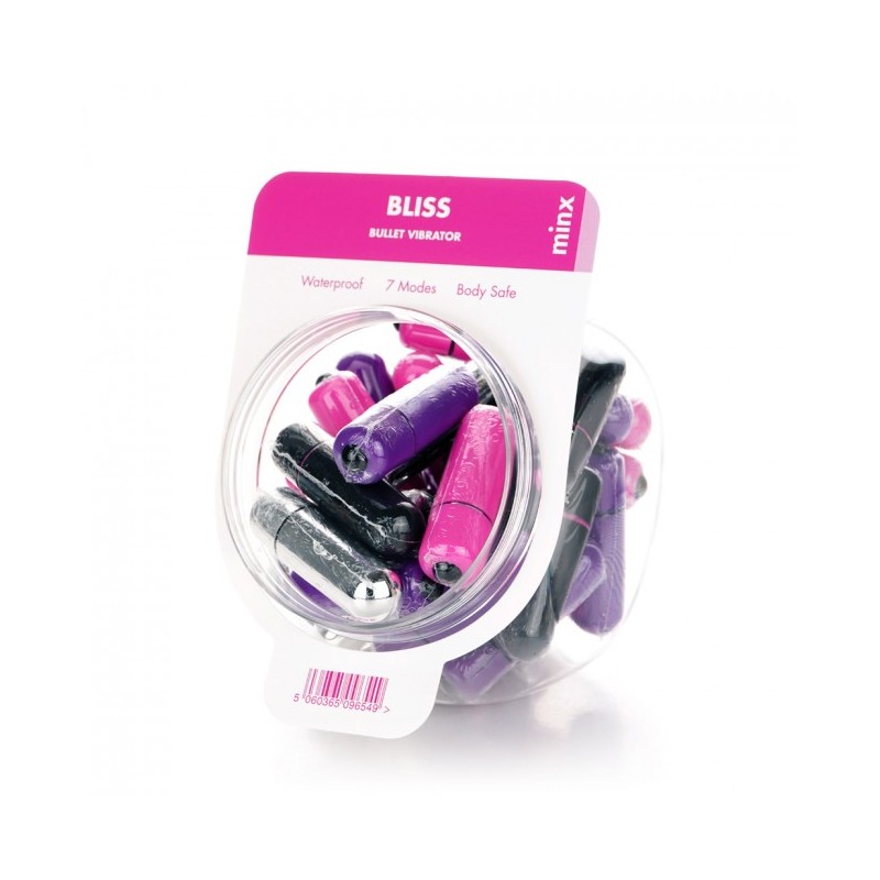 Wibrator-Minx Bliss 7 Mode Mini Bullet Vibratot Multi - 32 pcs